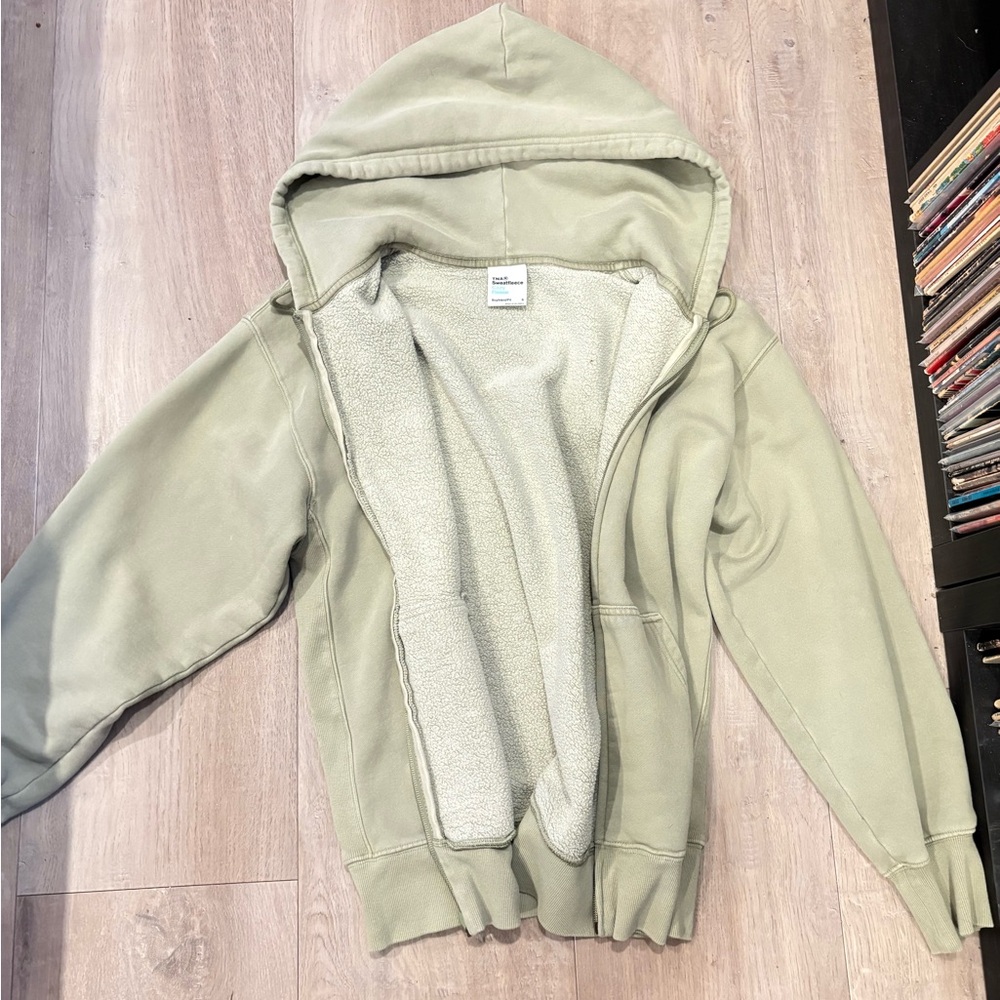 TNA Cozy Fleece Jacket in Olive